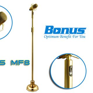 Micro karaoke đứng Bonus Audio MF8 không dây chuyên nghiệp