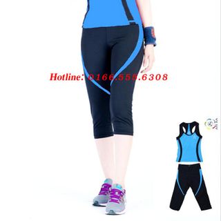 Bộ đồ lửng thể thao nữ phối viền DL3