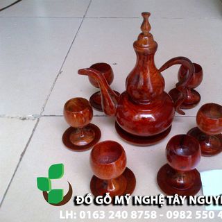 Bộ Bình trà gỗ hương - 100
