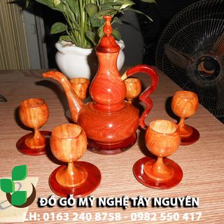 Bộ Bình trà gỗ hương - 100