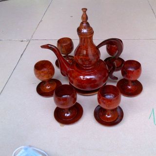 Bộ Bình trà gỗ hương - 100