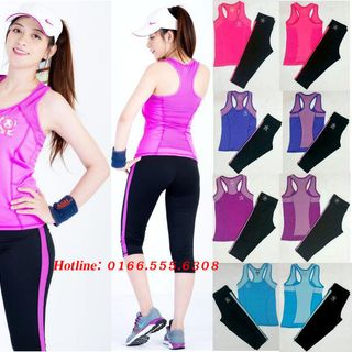 Bộ đồ lửng thể thao nữ phối lưới DL6