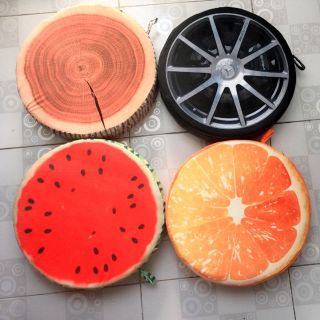 Gối in 3D hình thớ gỗ Big size 40cm