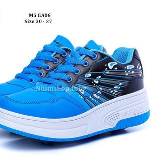 Giày Bánh Xe Bánh Cho Bé Trai 4 - 10 Tuổi Kiểu Dáng Thể Thao GA06