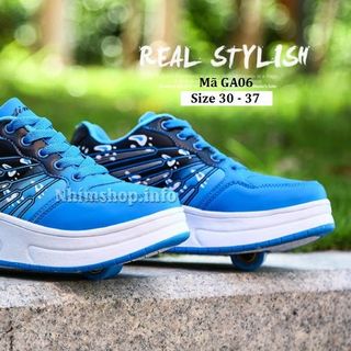 Giày Bánh Xe Bánh Cho Bé Trai 4 - 10 Tuổi Kiểu Dáng Thể Thao GA06