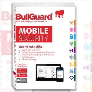 Phần mềm diệt virus BullGuard Mobile Security 12 tháng 1 thiết bị - BMS12M