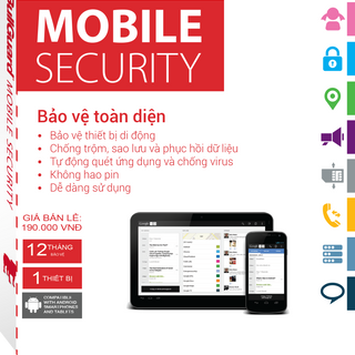 Phần mềm diệt virus BullGuard Mobile Security 12 tháng 1 thiết bị - BMS12M