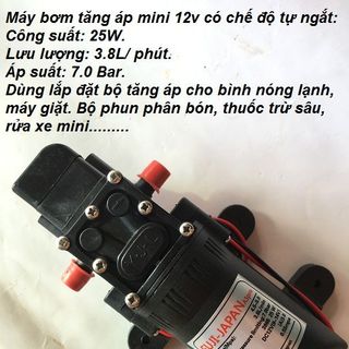 Máy bơm tăng áp mini tự ngắt 12V Fuji - Japan A3Pro
