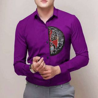 Sơ mi thêu mặt nạ