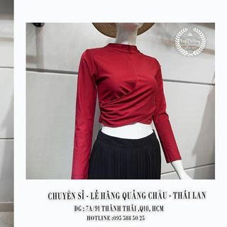 Sét áo ắn eo tay dài chân váy viền ren siêu xinh