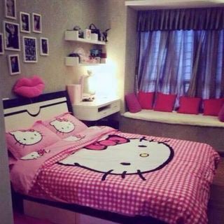Set chăn ga gối kitty poly cotton