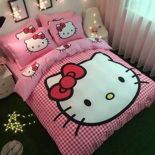 Set chăn ga gối kitty poly cotton giá sỉ