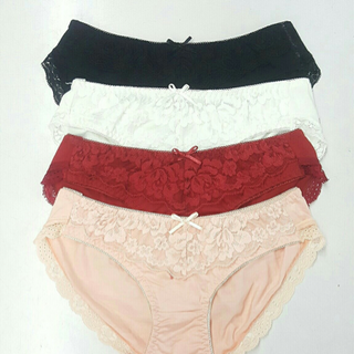 quần lót cotton ren ngang