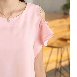 ÁO VOAN NỮ ĐÍNH HẠT KHOÉT VAI