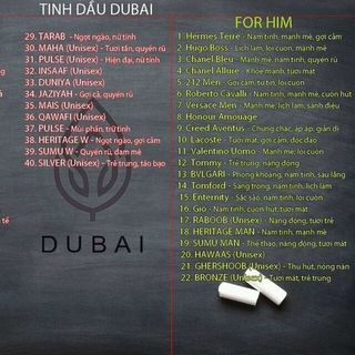 TINH DẦU DUBAI KHUYẾN MÃI LỚN 2/9