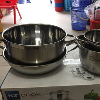 Nồi inox HT-Cook bộ 4 nồi 2 đáy giá sỉ