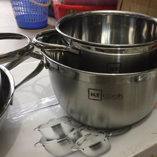 Nồi inox HT-Cook bộ 4 nồi 2 đáy