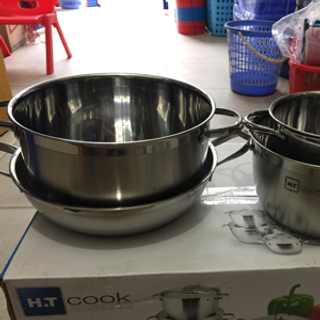 Nồi inox HT-Cook bộ 4 nồi 2 đáy