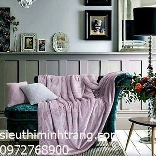 Chăn lông cừu ultimate màu hồng phấn