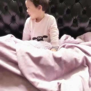 Chăn lông cừu ultimate màu hồng phấn