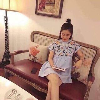 vay baby doll theu hoa