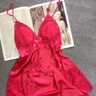bộ ngủ lụa đùi 9638