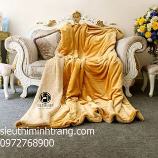 Chăn lông cừu ultimate màu vàng giá sỉ