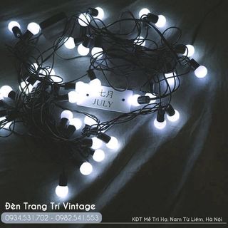 Đèn cherry dây đen - Ánh sáng trắng