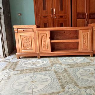 KỆ TI VI NHÔ GỖ XOAN ĐÀO 2M