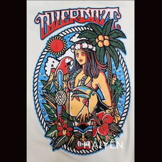 Áo thun OverDose Thái Lan màu trắng in hình cô gái Hawaii nhảy múa T0021 1