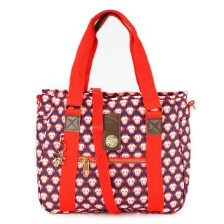 Túi xách Kipling khỉ màu xanh đỏ