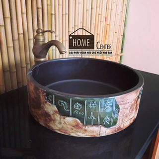 Lavabo gốm mỹ thuật