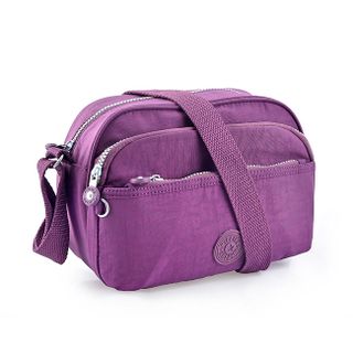 Cháy hàng Túi xách Kipling đeo chéo nhiều ngăn - tím