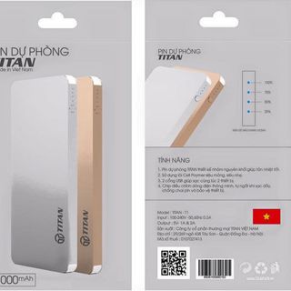 Pin dự phòng TITAN 5000 mAh - BH 12 tháng