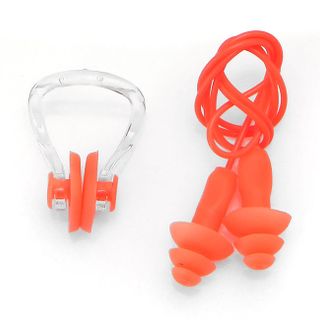 Combo mũ bơi và bộ chụp tai màu đỏ