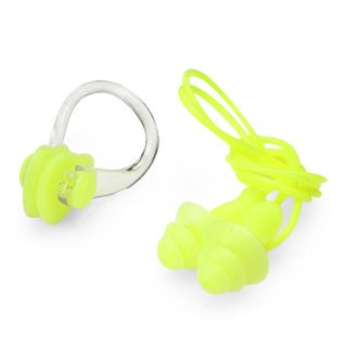 Combo mũ bơi và bộ chụp tai màu đen