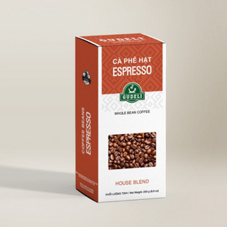 Cà phê hạt pha máy Espresso House Blend GUDELI