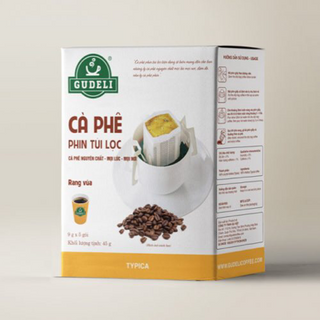 HỘP CAFE PHIN GIẤY TYPICA 9g x 5 gói GUDELI