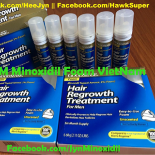 Thuốc mọc râu tóc trị hói Minoxidil Foam hàng Mỹ về