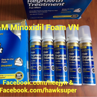 Thuốc mọc râu tóc trị hói Minoxidil Foam hàng Mỹ về