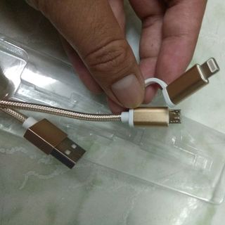 Cáp 2 Đầu Iphone Android Dây Dù