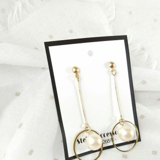 Stella - 30k - khuyên tai ngọc trai dáng dài