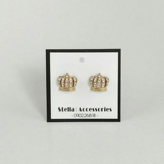 Stella - 50k - Khuyên tai hình vương miện đính đá