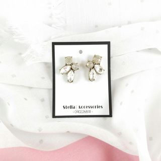 Stella - 45k - Khuyên tai đính đá sang chảnh - thời trang