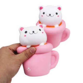 Squishy cốc mèo Lucky