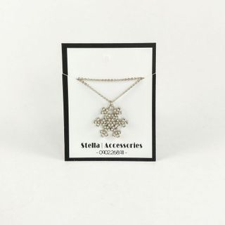 Stella - 46k - dây cổ mặt hoa tuyết mạ bạc