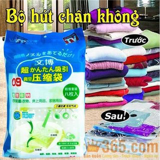 BỘ 8 TÚI HÚT CHÂN KHÔNG KÈM BƠM GIÁ RẺ giá sỉ