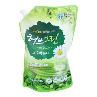 Nước rửa bát bạc hà Hàn Quốc Bubble Wick túi 960ml