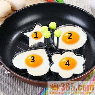 BỘ 4 KHUÔN CHIÊN TRỨNG LÀM BÁNH TẠO HÌNH
