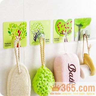 BỘ 4 MÓC TREO ĐỒ DÍNH TƯỜNG CHỊU LỰC